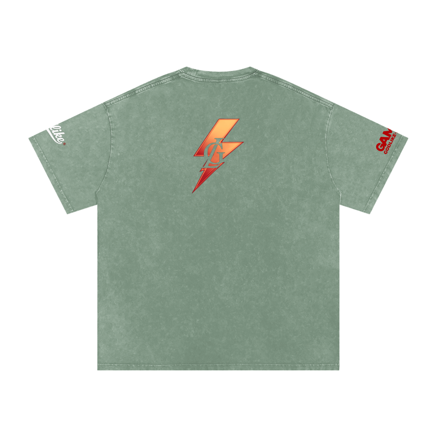 GODLIKE Tricolor Stack – Snow Washed Oversized Cotton T-Shirt