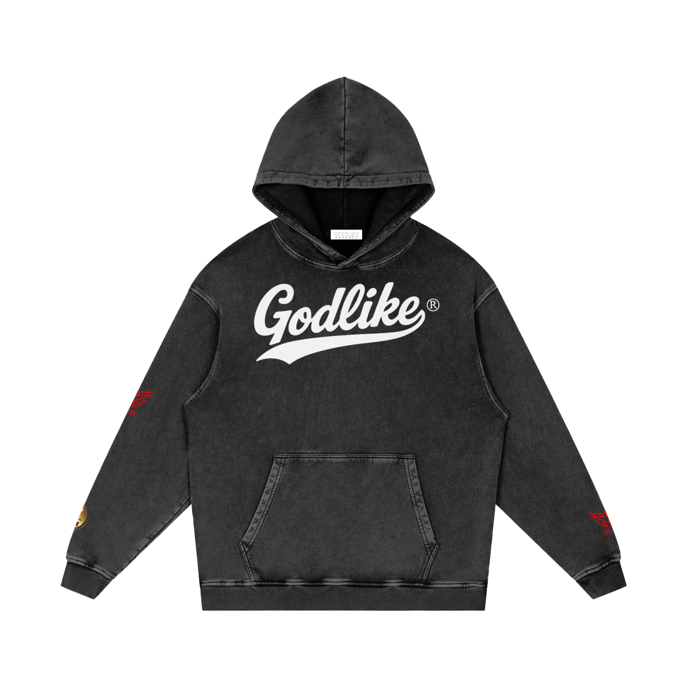 GLK NEW LOGO Snow Washed Loose Cotton Hoodie