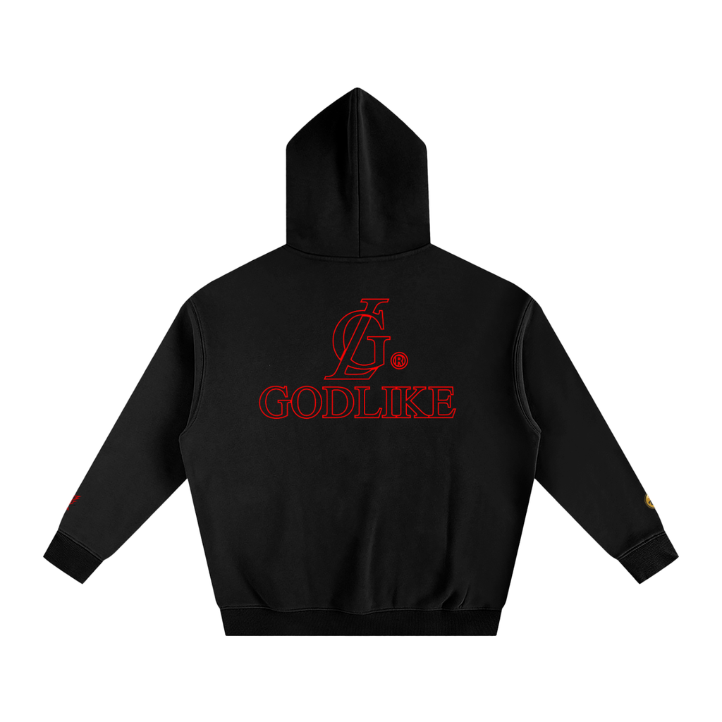 GLK New Script Logo – Shadow Authority Oversize Fleeced Hoodie