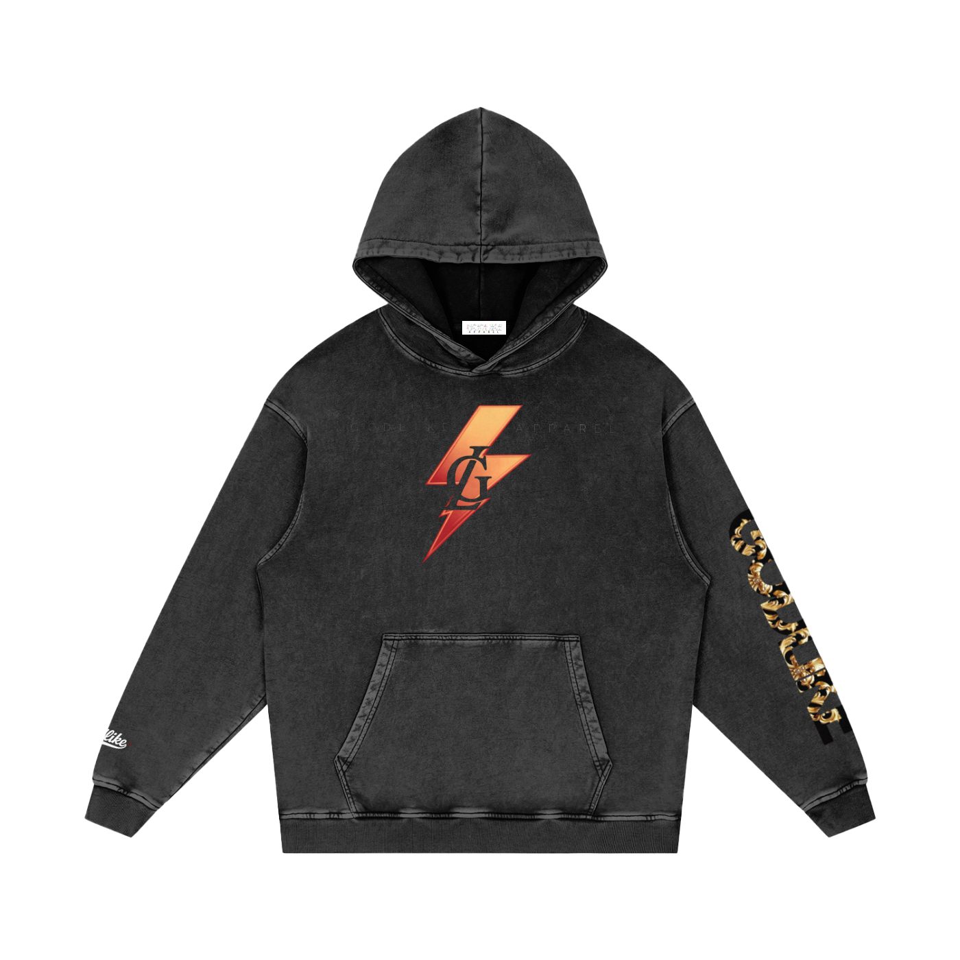 SHORYOKEN Snow Washed Loose Cotton Hoodie – Charcoal Edition