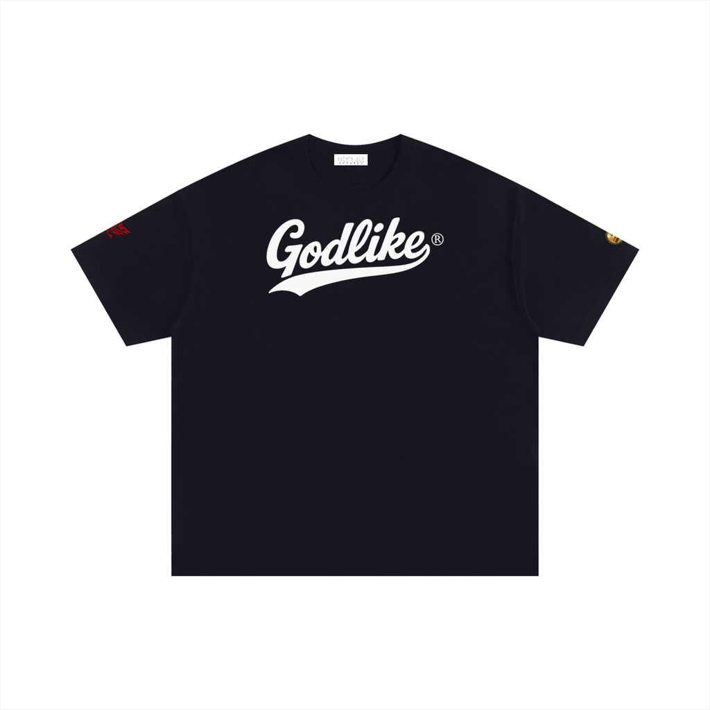 Unisex Oversized Cotton T-Shirt – Godlike Script Core Logo Te