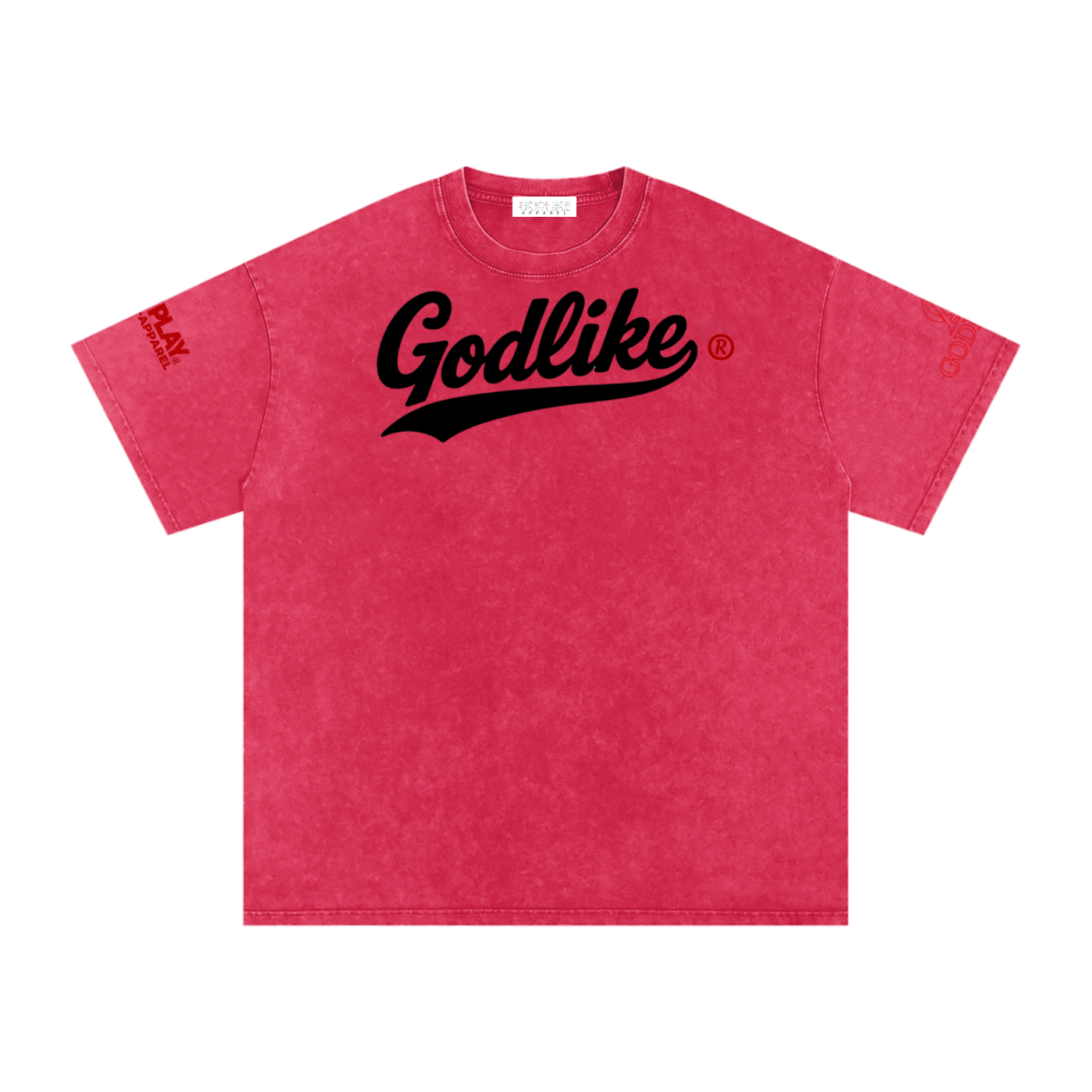 GLK New Script Logo – Shadow Authority Snow Washed Oversized Cotton T-Shirt