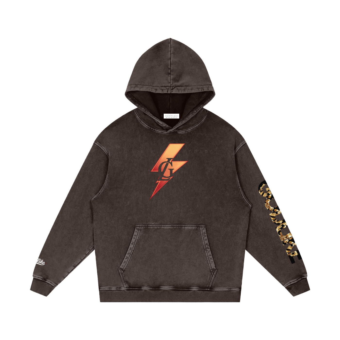 SHORYOKEN Snow Washed Loose Cotton Hoodie – Charcoal Edition