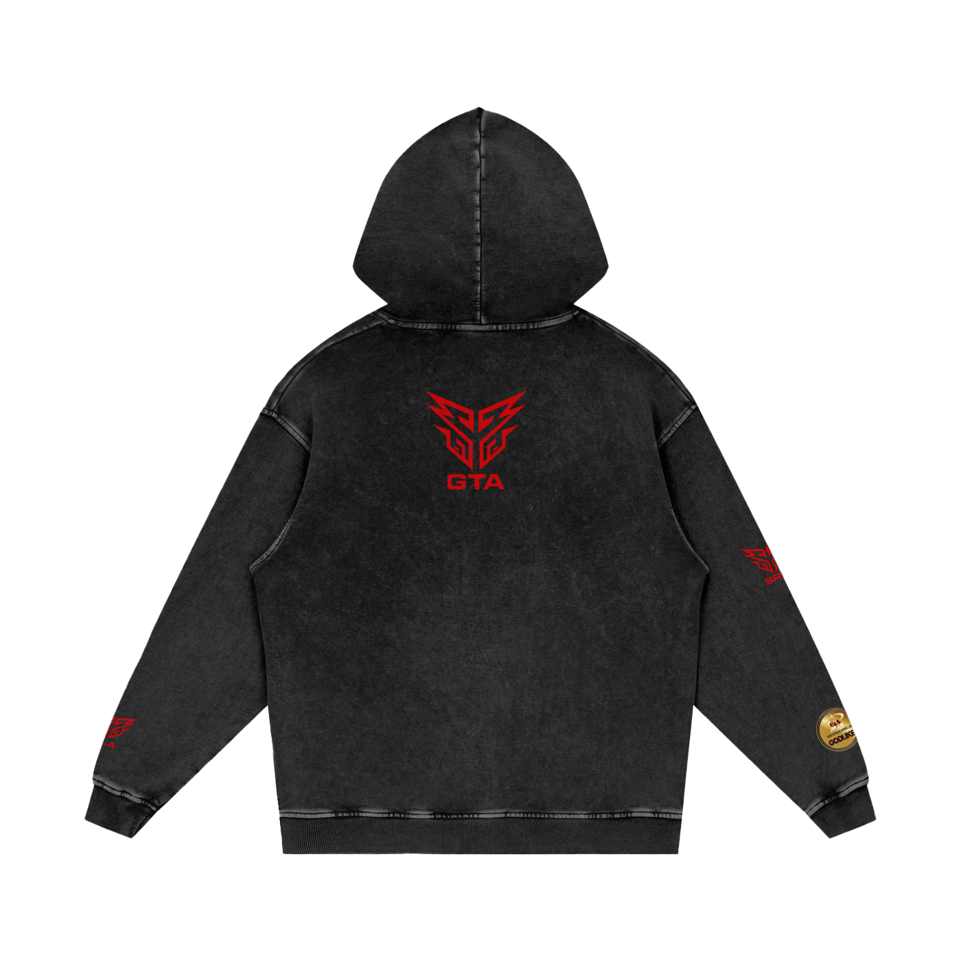 GLK NEW LOGO Snow Washed Loose Cotton Hoodie