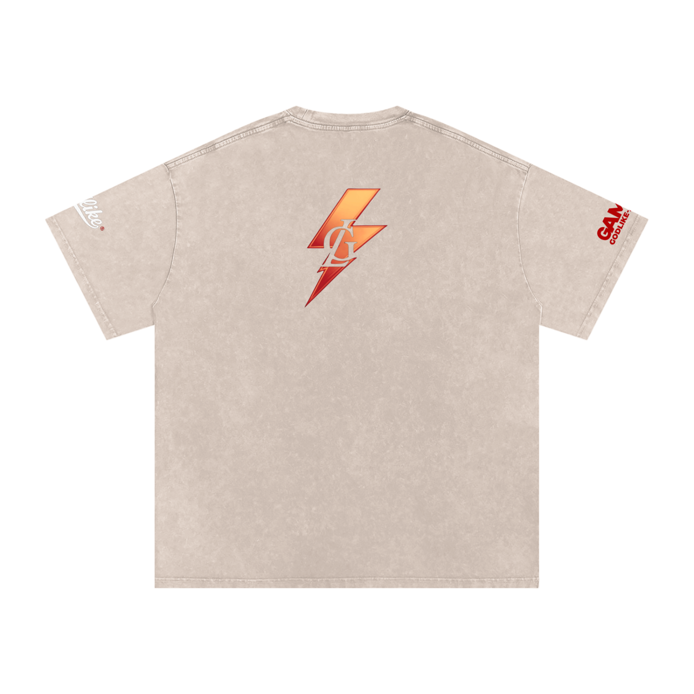 GODLIKE Tricolor Stack – Snow Washed Oversized Cotton T-Shirt