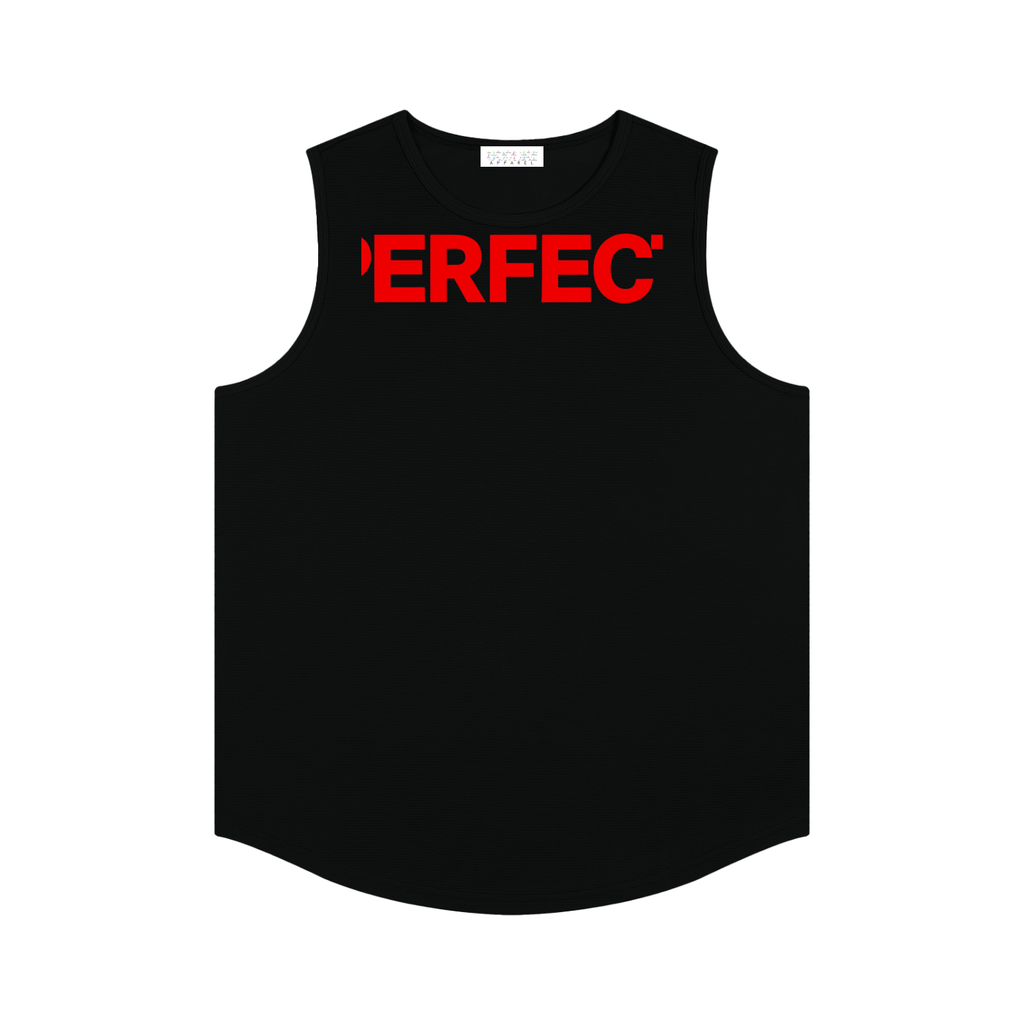 PERFECT' 'ERFEC'™ Lightweight Sport Jersey Tank – Black Red Edition